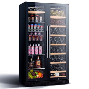 Réfrigérateur à vin Odino avec compresseur, cave à boissons et étagères de présentation Bj-635, réfrigérateur à double porte Bj-635 - Product Image 5