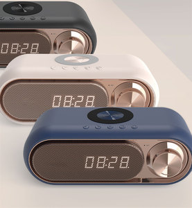 Nouveau WD300 <span class=keywords><strong>Chargeur</strong></span> sans fil tout-en-un avec haut-parleur Bluetooth, réveil, <span class=keywords><strong>radio</strong></span> FM, carte TF, AUX, haut-parleur BT5.0 avec <span class=keywords><strong>chargeur</strong></span> sans fil - Product Image 4