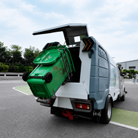 Camionnette d'occasion pour le nettoyage de poubelles, mini-camionnette compacte avec bacs de 120L et 240L pour le lavage et le nettoyage des poubelles