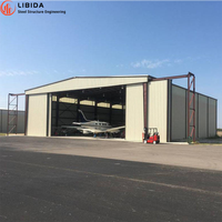 Hangar préfabriqué en acier PEB de 3200 m² pour avions, structure en acier anticorrosion de grande taille