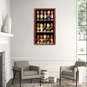 Vitrine <span class=keywords><strong>murale</strong></span> en bois d'acajou verrouillable et anti-UV pour figurines articulées - Product Image 1