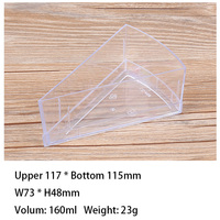 160ml clair en plastique Triangle Dessert Miniature Mousse Pudding Cup avec couvercle Tasse en plastique pour servir la crème glacée apéritif verres