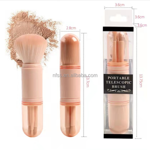 Portable <strong>Princess</strong> Facicl Eye Cosmetic Brushes Single Four in One Eyeshadow Sponges Makeup Brush Set With Tube Case Cap - Product Image 3