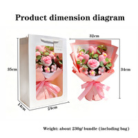 Handgefertigter Maßgeschneiderter Gehäkelter Weicher Moderner Gemischter Blumenstrauß Gestrickter Ewiger Blumenstrauß für Erntedank und Abschlussfeier