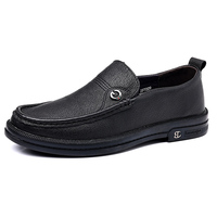 Mocassins pour hommes printemps, chaussures décontractées d'affaires, mocassins en cuir pleine fleur à bout bas, tendance