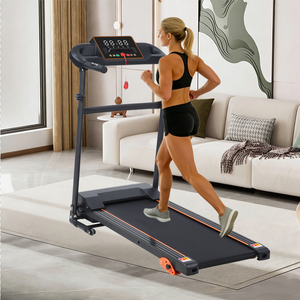 <span class=keywords><strong>Tapis</strong></span> roulant portable et pliable avec bande <span class=keywords><strong>de</strong></span> <span class=keywords><strong>course</strong></span> fluide et commandes simples, idéal pour les entraînements à domicile pour débutants et un rangement pratique - Product Image 4