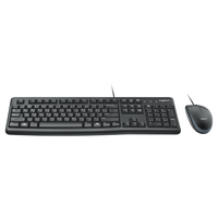Combo de Teclado y Ratón con Cable Logitech MK120 Original, Ratón Óptico USB Plug and Play para Oficina en Casa, PC de Escritorio