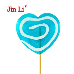 Mintas en forma de corazón rojo, piruleta de caramelo de remolino, dulce, corazón de amor grande - Product Image 3