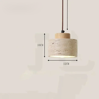 Lampe suspendue LED beige marron, lustre en pierre de grotte, rétro, chambre à coucher, chevet, style nordique, restaurant, éclairage décoratif pour la maison