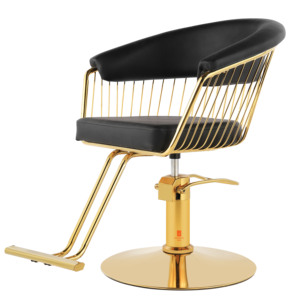 Gouden Kappersstoel Met Ronde Rugleuning Woonkamer Draaibare Fauteuil Goedkope Salon Beauty Spa Meubels Hot Sale - Product Image 5