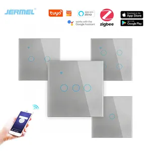 Interruptor inteligente de controle remoto Bluetooth/WIFI/Zigbee para celular Smart Home Painel Temperado