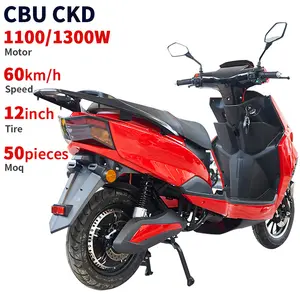 CKD CBU 12 Zoll individuelles Elektro-Moped 1100 W/1300 W 60 km/h Geschwindigkeit Elektroroller Motorrad für Erwachsene aus China Hersteller