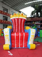 Chaise d'extérieur gonflable, couronne, gonflable, jeux de fête, fauteuil de sport, à air, commercial, 1 pièce