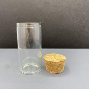 Flacons en verre transparent de 30 ml, tubes à essai avec bouchon en liège, bouteilles en verre vides - Product Image 2