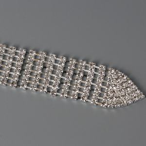 ファッションフルクリスタルダイヤモンドネクタイネックレス女性用ラインストーンタイチョーカーウェディングジュエリーアクセサリー - Product Image 5