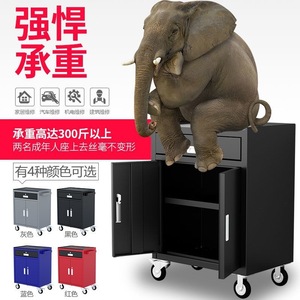 Mobile Tool Cart With <b>Lockable</b> Drawer <b>Cabinet</b> 100x70cm Metal Garage <b>Storage</b> Workshop Rolling Cart - Product Image 4
