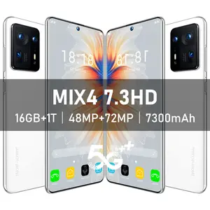 Laaggeprijsde Mix4 Grensoverschrijdende Mobiele Telefoon 7.3 "Echte Perforatie High-Definition Groot Scherm Android 8.1 Verkocht 8 Miljoen Pixels