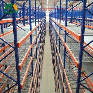 Rack Shelves Warehouse Storage Metal Steel 2 Floors Mezzanine Shelves Rack System