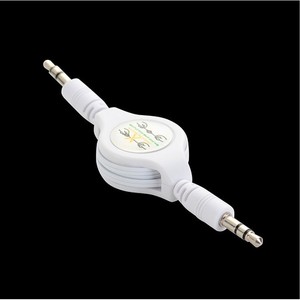 สายสัญญาณเสียง Aux 3.5 มม. ชายต่อชาย สำหรับรถยนต์ แบบใช้ซ้ำได้ สีขาว - Product Image 2