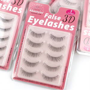 Abestyou-pestañas postizas largas y pequeñas, pestañas largas de visón transparente con caja, suave, suave, natural, 5 pares - Product Image 4
