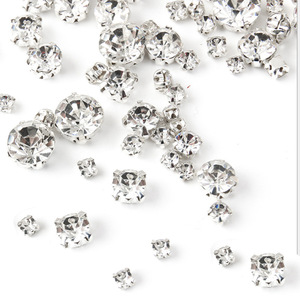Cuentas de cristal <span class=keywords><strong>Chaton</strong></span> de 3-10mm, ajuste de Garra Para coser en piedra, diamantes de imitación de garra de acero, dorado, plateado, para ropa - Product Image 2