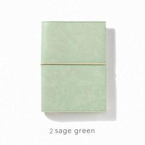 Customized Leather Hardcover Planner <b>Notebook</b> with Strap 100 Sheets Refillable Loose Leaf Binder Journal for Gift - Product Image 3