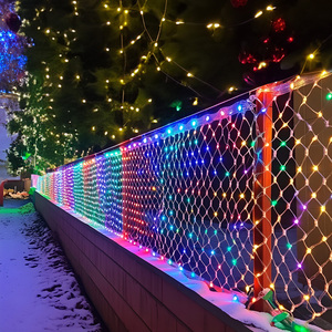 Outdoor Christmas <b>Net</b> <b>Lights</b>,12FT X 5FT LED String <b>Light</b>,Connectable <b>Light</b>,Plug in for Garden Tree Bushes,Holiday Wedding Party - Product Image 4
