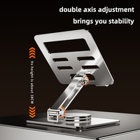 Vente en gros Support de tablette PC personnalisé Support de tablette pivotant et inclinable en alliage d'aluminium avec base rotative à 360 degrés et plaque rabattable