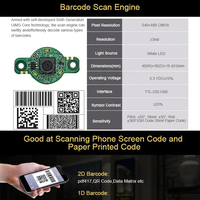 Módulo lector de escáneres de código de barras Qr integrado Bide, módulo de escáner de código de barras Mini 2d, montaje en pared Arduino Rs232 Ttl para quiosco