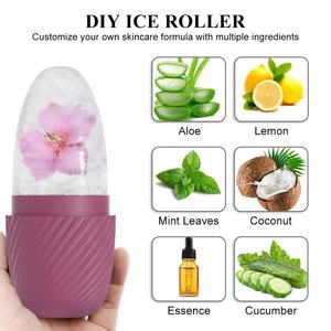 Cuidado DE LA PIEL Mini rodillo de hielo facial Enfriamiento Masaje facial Terapia de frío congelado Molde de hielo Rodillo de hielo de silicona para cara y ojos - Product Image 3