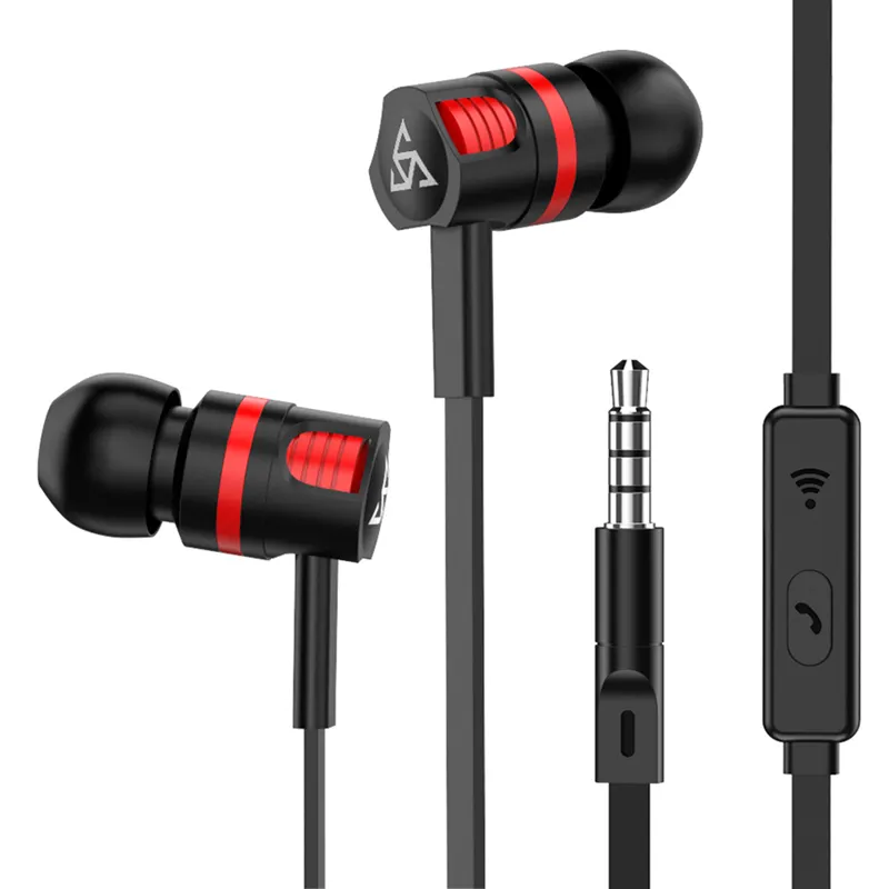 Écouteurs bas superbes T2 3.5mm Jack Dans L'oreille Écouteurs avec Micro Écouteurs Stéréo Casque