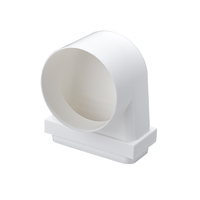 Tuyau plat en PVC personnalisable de haute qualité Conduit d'air rectangulaire en plastique blanc Raccords de ventilation pour système CVC