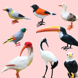 Prix usine oiseaux modèle plume artificielle oiseau artisanat Figurines Miniature artisanat jardin ornement décoration de la maison - Product Image 1