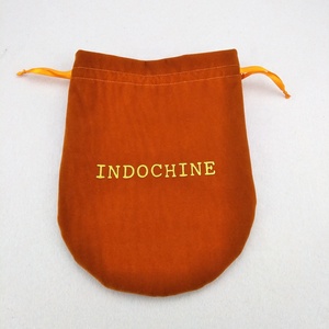 Bolsa de terciopelo personalizada con cordón para pendientes, empaque de joyería de microfibra de gamuza sintética, estuche de exhibición para joyas - Product Image 2