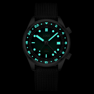 Reloj clásico de acero inoxidable 316L de 40 mm, reloj de buceo GMT de 300 m, impulsado por NH34 con Super-LumiNova BGW9 - Product Image 6