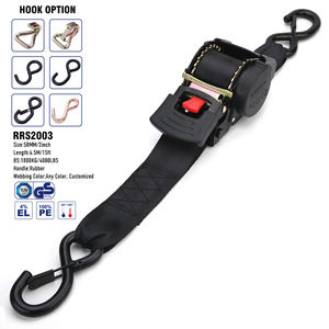 Sangle à cliquet rétractable de 2 pouces de largeur, à commande d'une seule main, avec poignée antidérapante pour la sécurité des remorques - Product Image 1