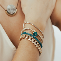 Bracelet personnalisé Amazonite gris ormeau bleu apatite pierre de soleil lapis pierre naturelle boîte en or chaîne fermoir coulissant réglable