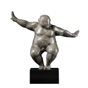 Copper And Gold Years Martial <b>Arts</b> <b>Fat</b> Man Brass Sculpture Abstract Figure Living Room Home Decoration Artistic Ornament - Product Image 5