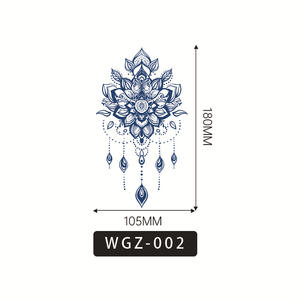 New Designs Fashionable Waterproof Long Lasting <strong>Henna</strong> Herbal Juice Arm Semi Permanent Tattoo Stickers - Product Image 6