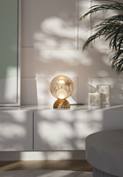 Lampe de chevet minimaliste moderne pour chambre à coucher avec base en métal et corps en verre pour salon et chambre
