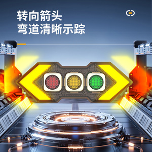 Feux arrière à induction LED, clignotants rouges, verts et jaunes, lumières de vélo, longue durée de vie de la batterie, installation facile, conduite de nuit - Product Image 1