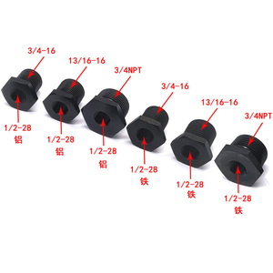 Adaptateur de conversion de filetage de filtre moteur en aluminium noir 5/8-24 vers 3/4NPT, pièces de modification automobile JXSS011G - Product Image 3
