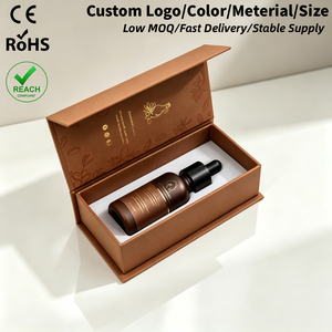 Botellas de Vidrio <span class=keywords><strong>Boston</strong></span> Vacías Esmeriladas Blancas con Gotero para Cosméticos, Esencias, Perfumes y Aceites, con Patrón Impreso, 15ml 30ml, Muestra Gratis - Product Image 1
