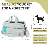 Sac de transport pour animaux de compagnie en maille imperméable, sac de voyage souple, grande capacité, sac à bandoulière pour chien et chat avec poches, sangle réglable, OEM
