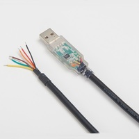 Cable Convertidor USB a RS485, Extremo de Cable con Chip FT232R, para Controlador PLC BMS, Cable de Configuración de Programa