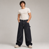 Pantalon Homme Streetwear en Jean Texturé Coton Coupe Ample Jambe Large Camouflage Aiguilleté Personnalisé OEM ODM Vente en Gros