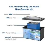 48V 51,2V 100Ah 105Ah LiFePO4 Lithium-Batteriepack-Box für DIY Solar-Heimenergiespeichersystem 5kWh 10kWh 15kWh 30kWh