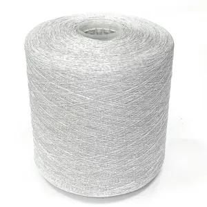 Hilo conductor mezclado Acero inoxidable color plata Ne 30S/2