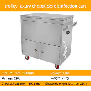 Lyroe Commercial Restaurant cuisine baguettes stérilisateur désinfection chariot à traîne - Product Image 4