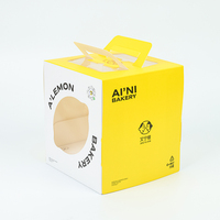 Boîte-cadeau en papier pour gâteaux de petite taille, conçue sur mesure, avec poignée en papier, idéale pour les desserts et divers produits de boulangerie